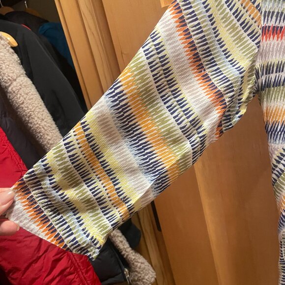 Nic + Zoe Hand Painted Chevron Pattern Soft Rayon Tunic Top - Picture 6 of 9